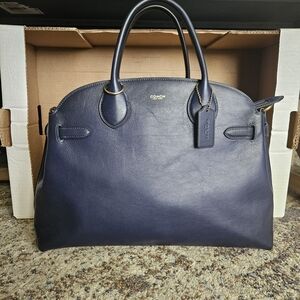 Coach Empire 40 Dark Navy Blue Leather Satchel Bag